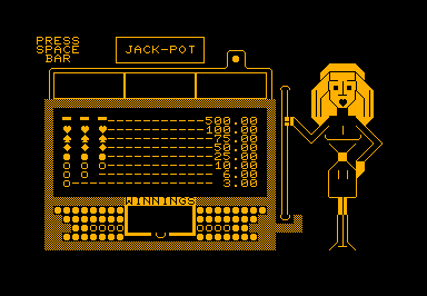 Slot Machine game screenshot for Commodore PET